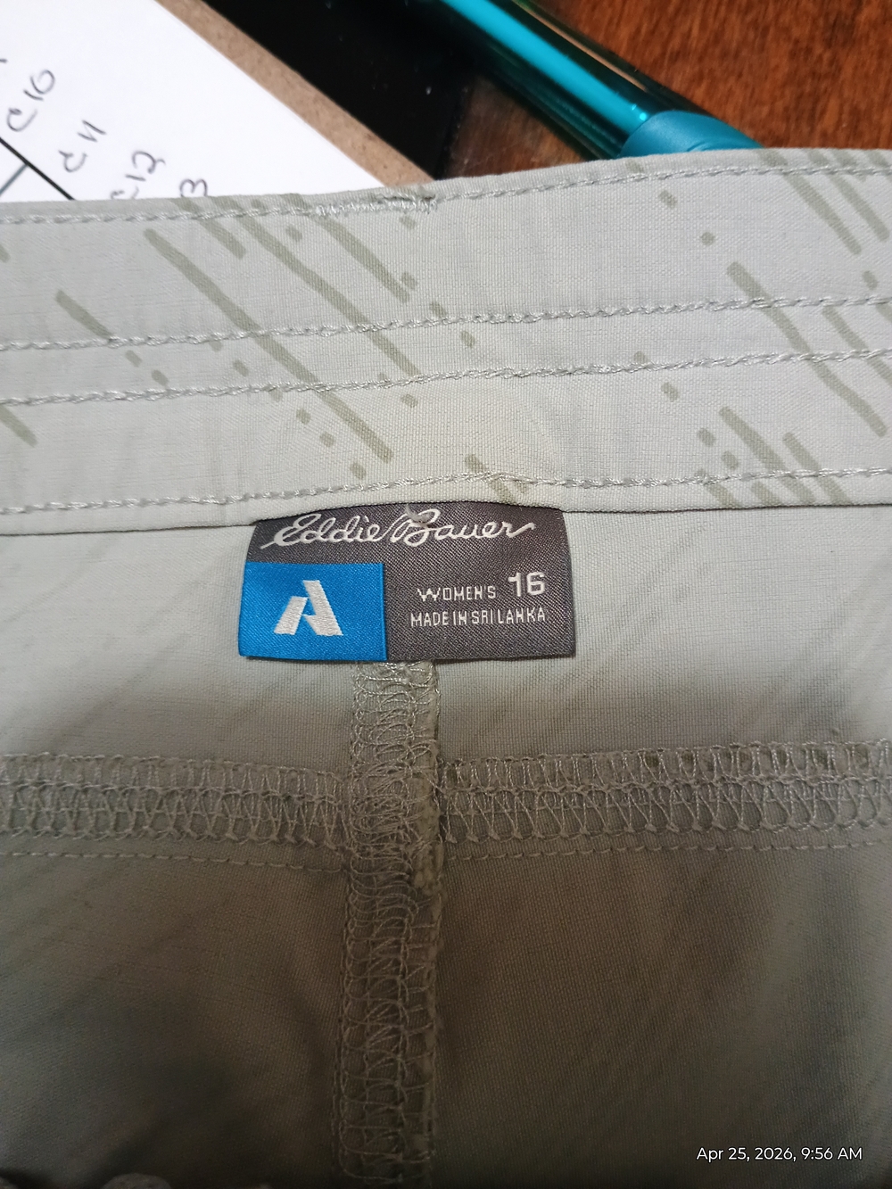 Eddie Bauer Light Gray Striped Active Shorts - Picture 4 of 4